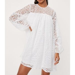 zebra long sleeve dress